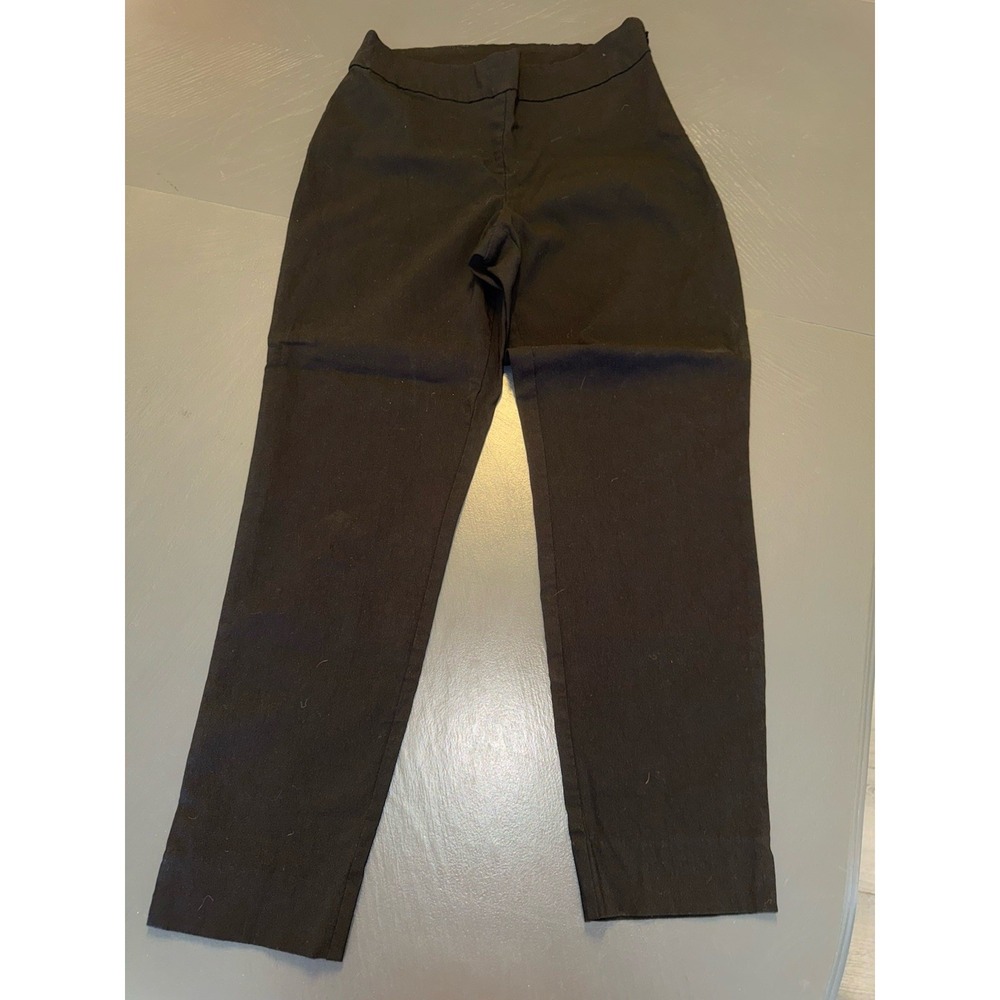 Women's Time and Tru High Rise Taper Crop Slacks Black Size 12 Business Work